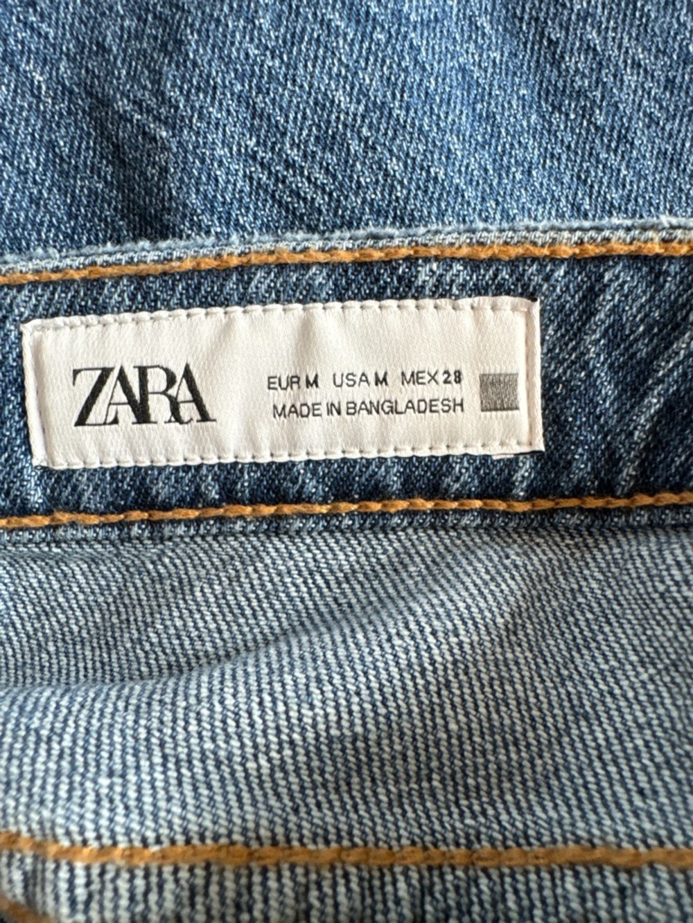 ZARA Button Fly Blue Denim Maxi Skirt with Front Slit. - Picture 9 of 13